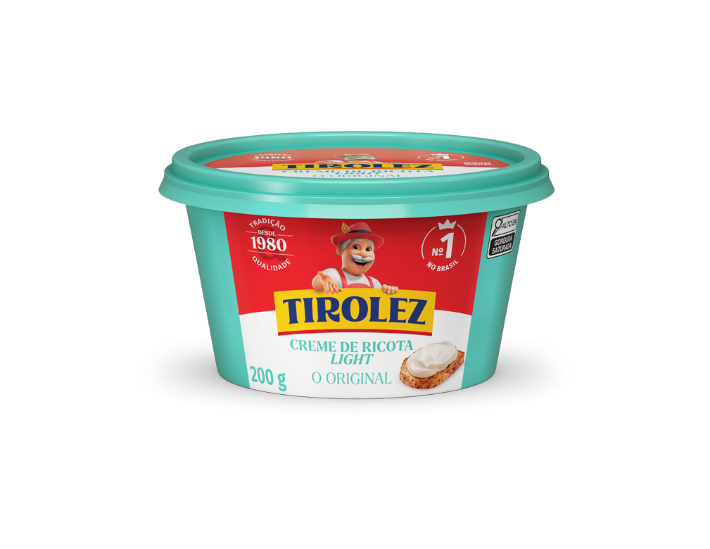 CREME DE RICOTA LIGHT TIROLEZ 200 G (CX 16 UN)